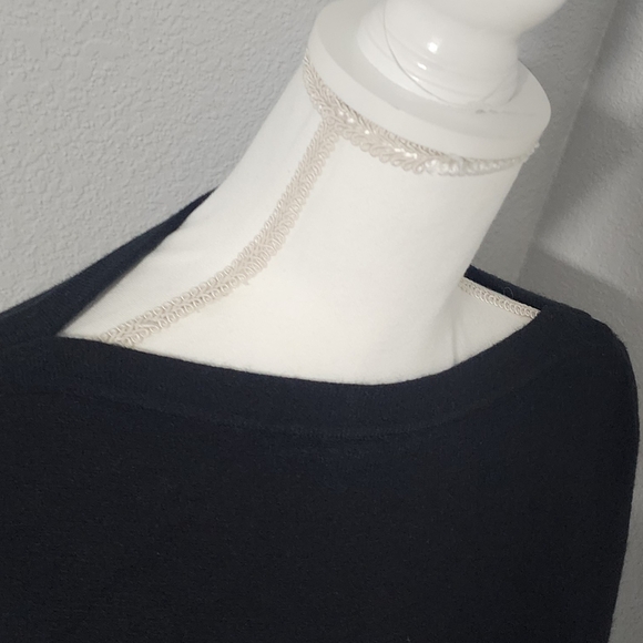 Chic Vintage Y2K Esprit Black Long Sleeve “Boat-Neck” Sweater Top - Size Medium - Picture 3 of 8